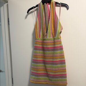 Colorful Striped Halter dress
